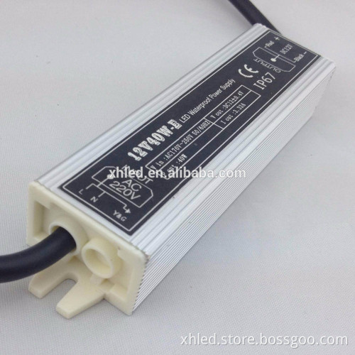 DC 2 Years Warranty CE & RoHS Certificates Waterproof Shell 40W 12 Volt 5 Amp Waterproof Led Power Supply